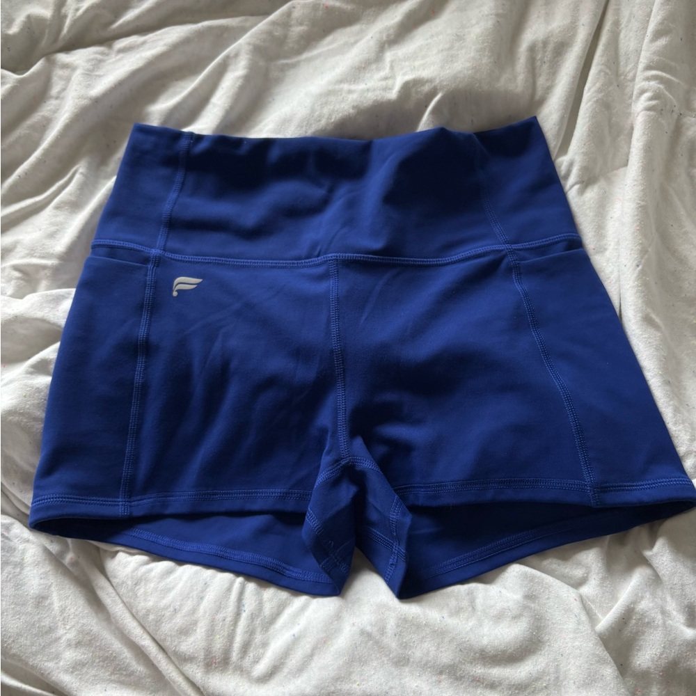 Fabletics Blue Athletic Shorts with Stretchy Fit